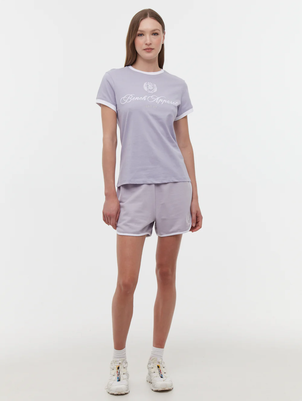 Vivica Embroidered Ringer T-Shirt - Purple - Image 2
