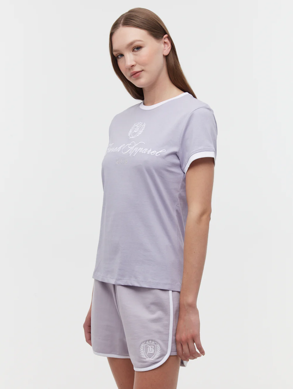 Vivica Embroidered Ringer T-Shirt - Purple - Image 4