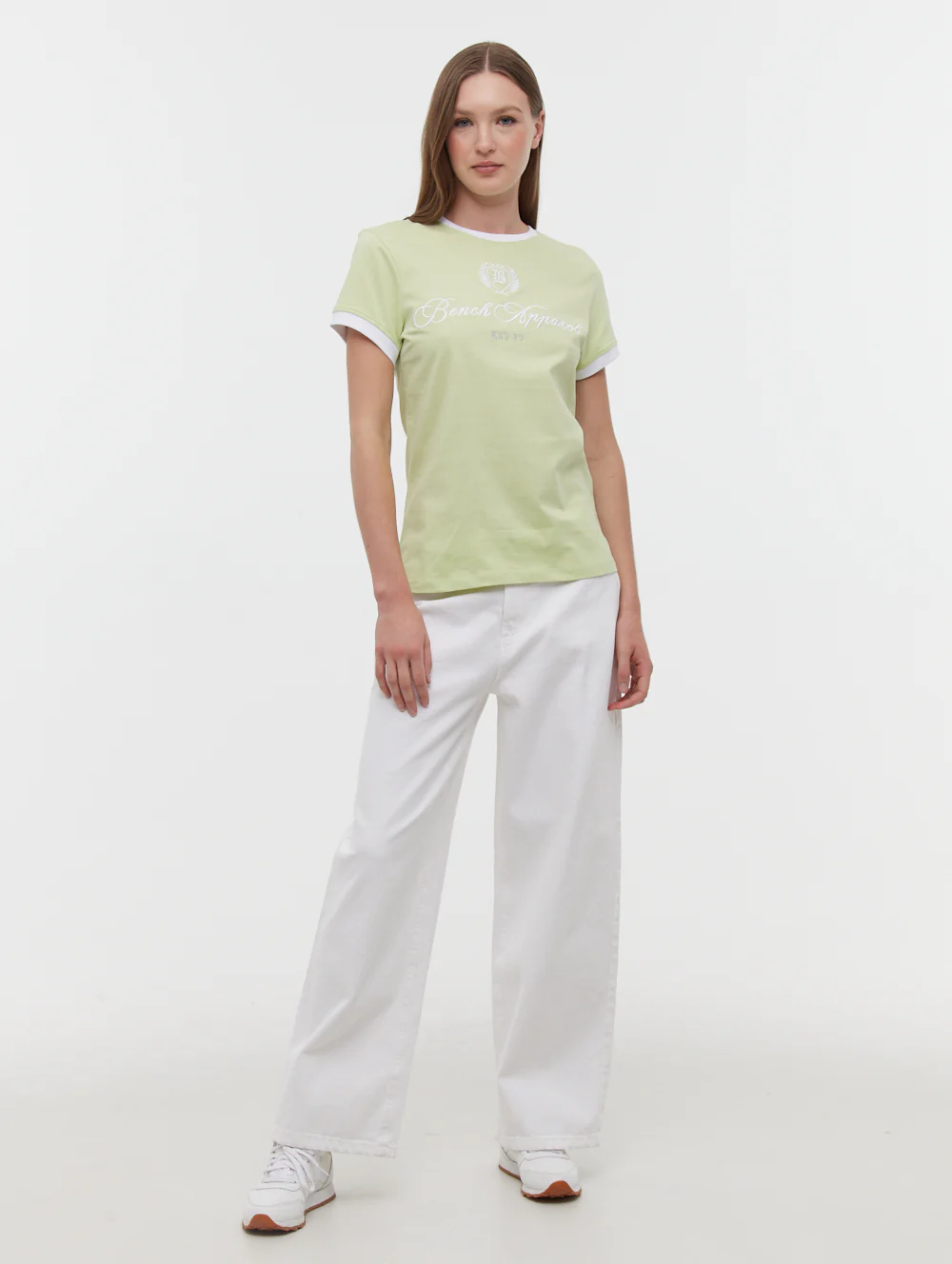 Vivica Embroidered Ringer T-Shirt - Green - Image 2
