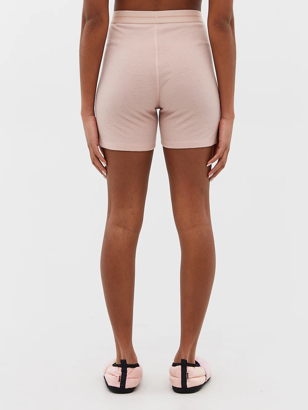 Brushed Rib Knit Long Sleeve Tee & Shorts Set - Image 4