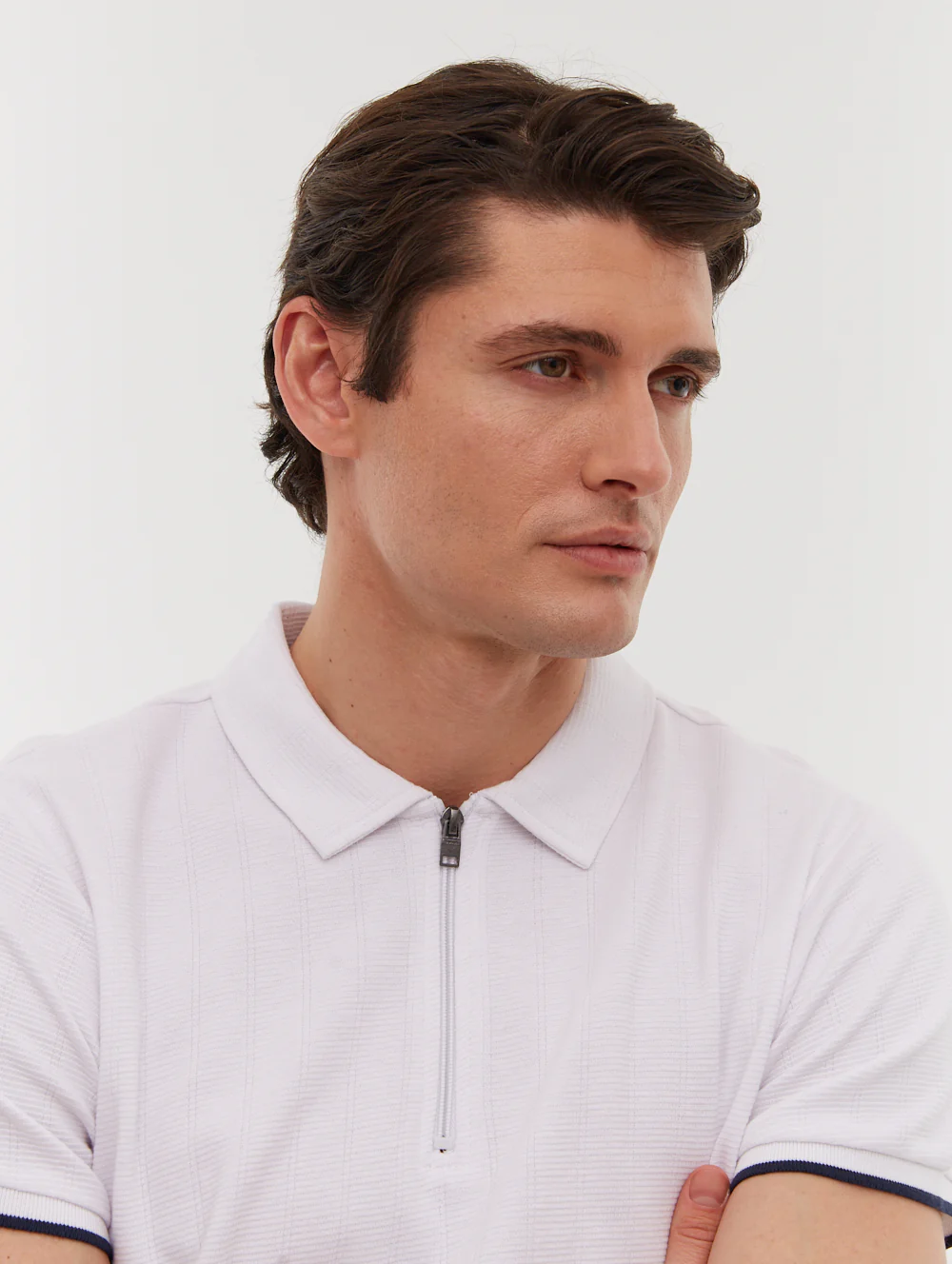 Zanza Knit Polo Shirt - White - Image 3