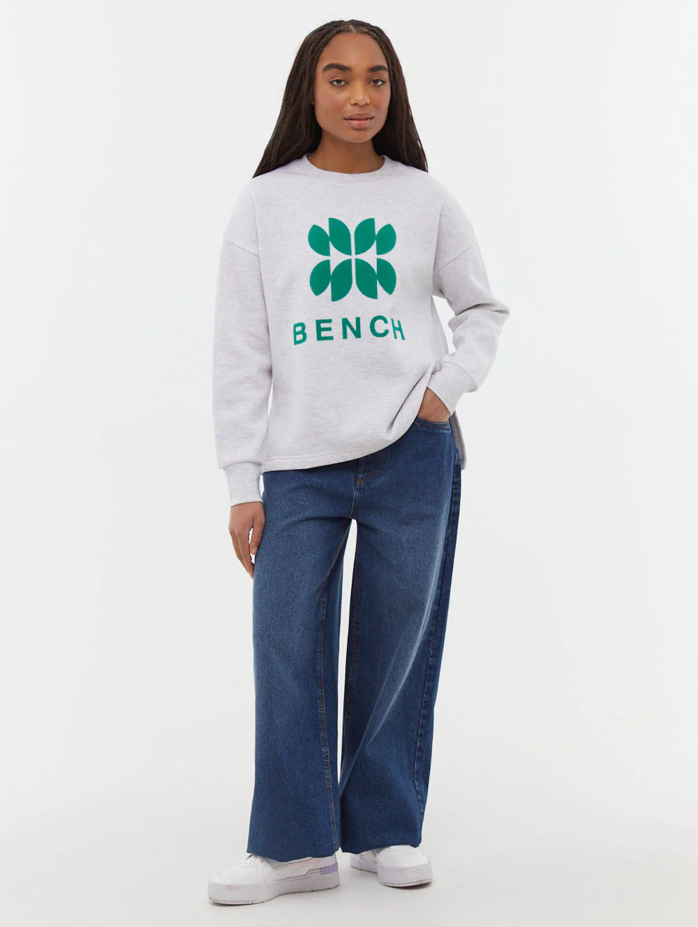 Zie Graphic Crew Neck Sweatshirt - Blue - Image 2