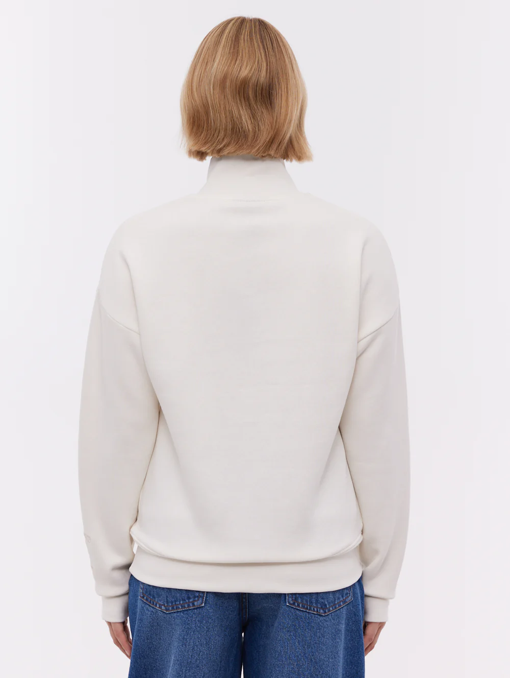 Zilia Quarter-Zip Funnel Neck - White - Image 3